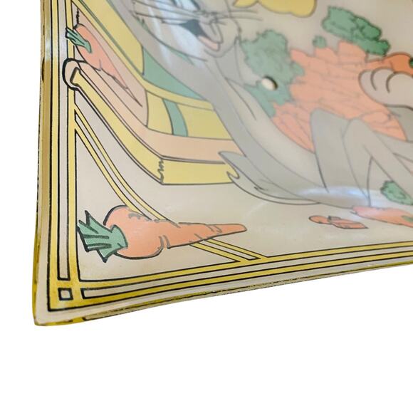 1986 Warner Bros. Bugs Bunny What’s Up Doc? Cartoon Glass Ceiling Light Shade - Picture 8 of 11